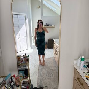 Windsor Dark Green velvet Slip Dress